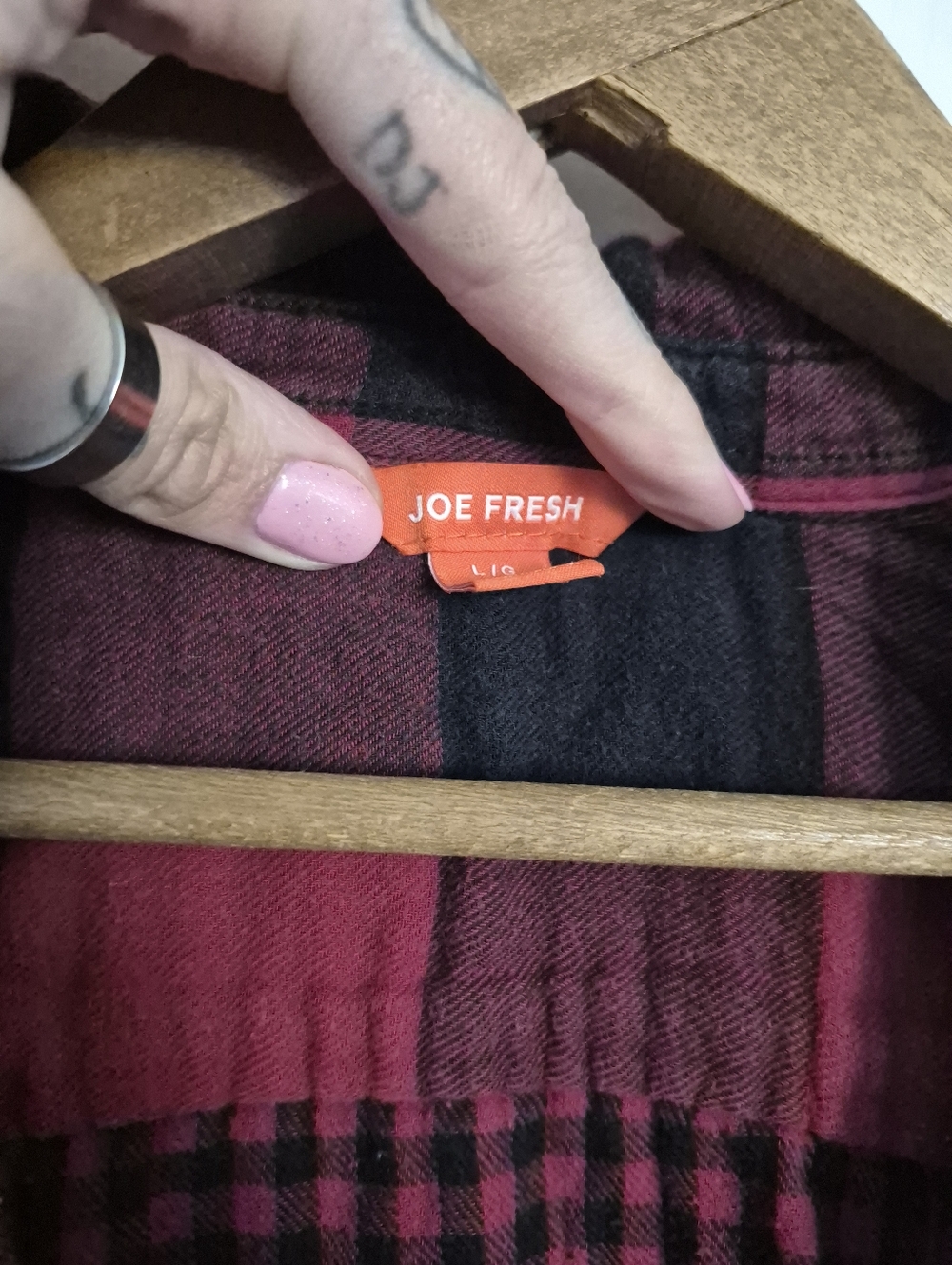 Joe Fresh Buffalo Plaid Flannel Shirt - Picture 2 of 7